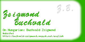 zsigmond buchvald business card